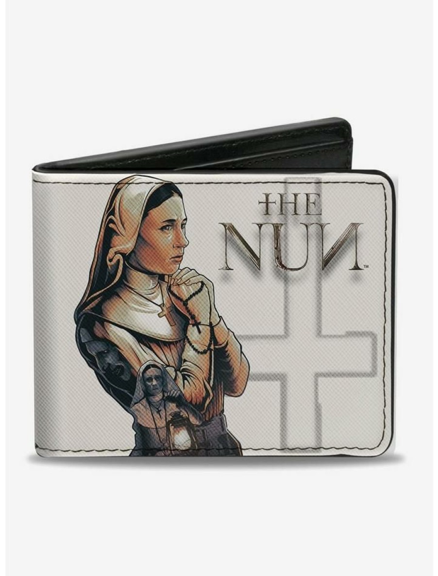 Backpacks & Bags * | Hot Sale The Nun Sister Irene Rosary Lantern Pose Bi-Fold Wallet