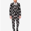 Guys * | Budget Opposuits Men'S Skulleton Halloween Suit Black