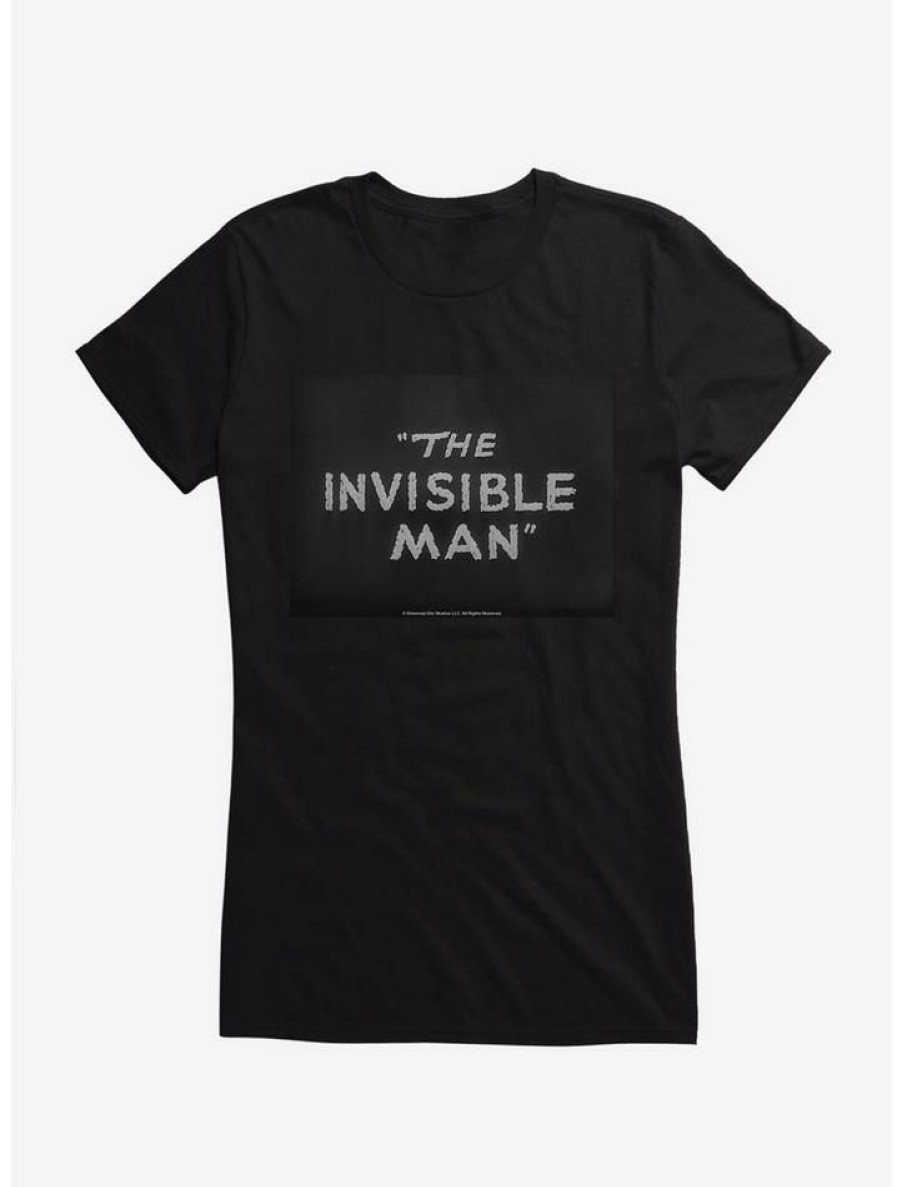 Tees * | Hot Sale The Invisible Man Title Screen Girls T-Shirt