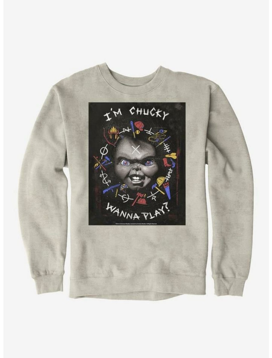 Guys * | Cheapest Chucky Wanna Play Sweatshirt