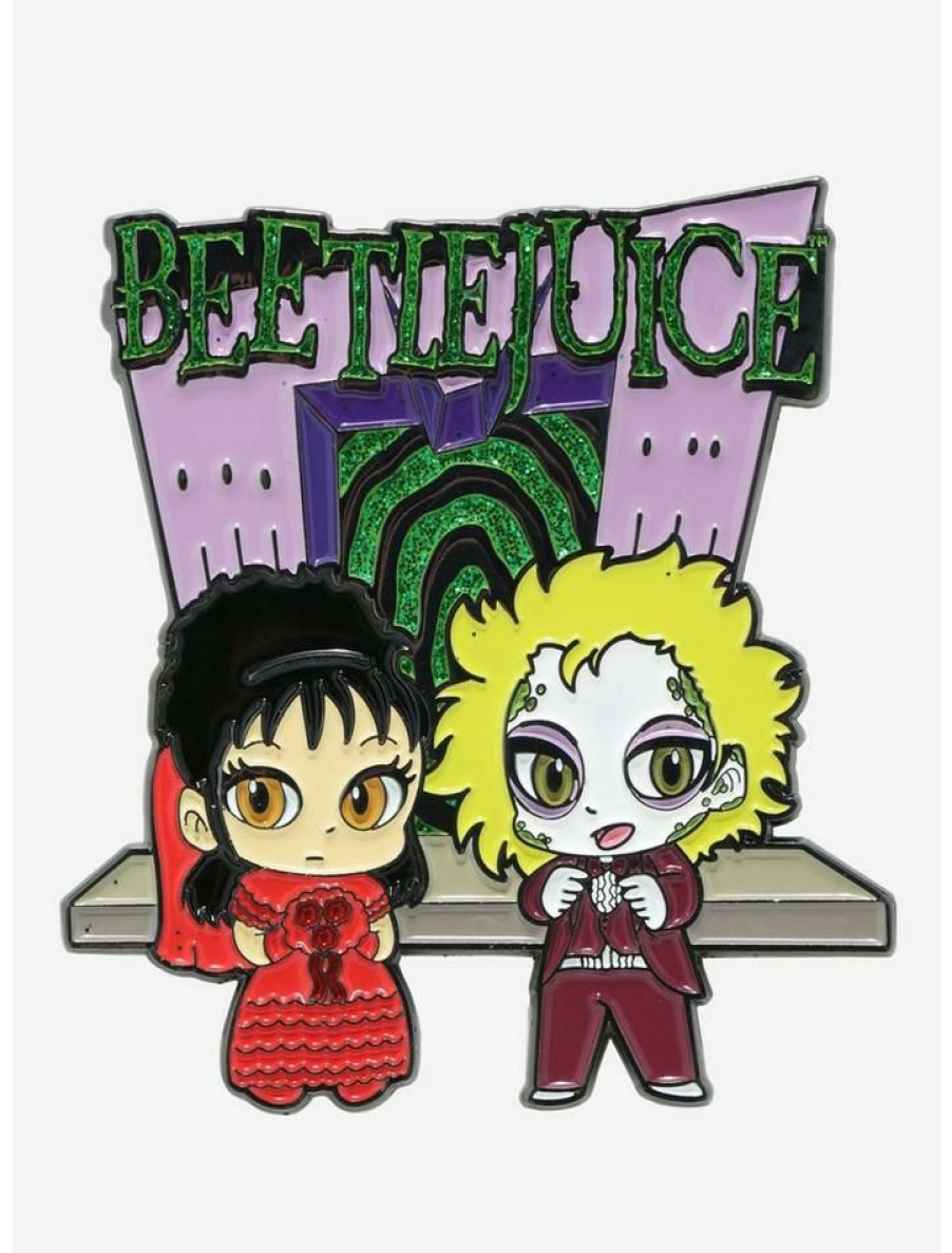 Accessories * | Deals Beetlejuice Wedding Enamel Pin