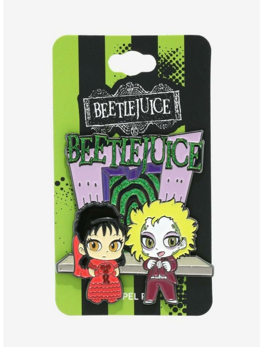 Accessories * | Deals Beetlejuice Wedding Enamel Pin