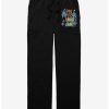 Guys * | Cheap Jim Henson'S Fraggle Rock Dance Cares Away Pajama Pants Black