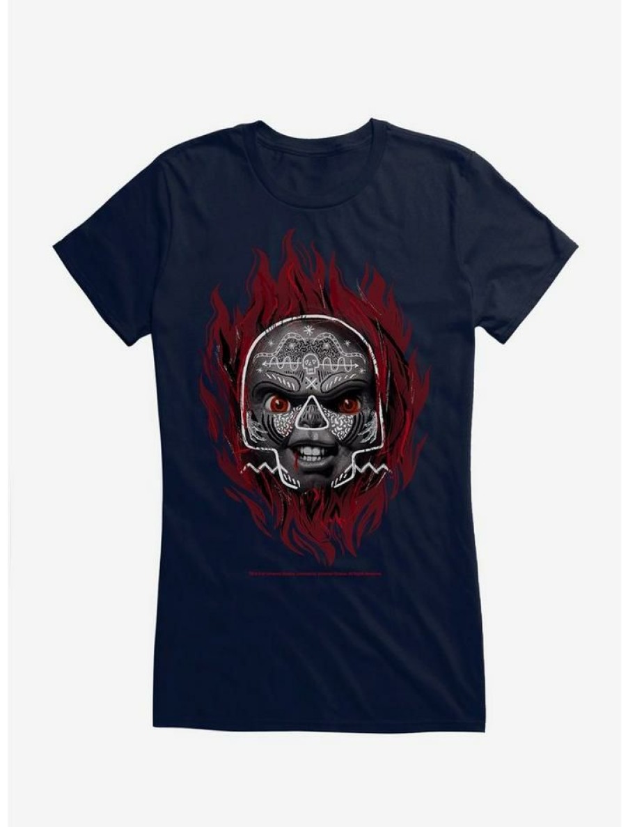 Tees * | Best Reviews Of Chucky Face Flame Girls T-Shirt