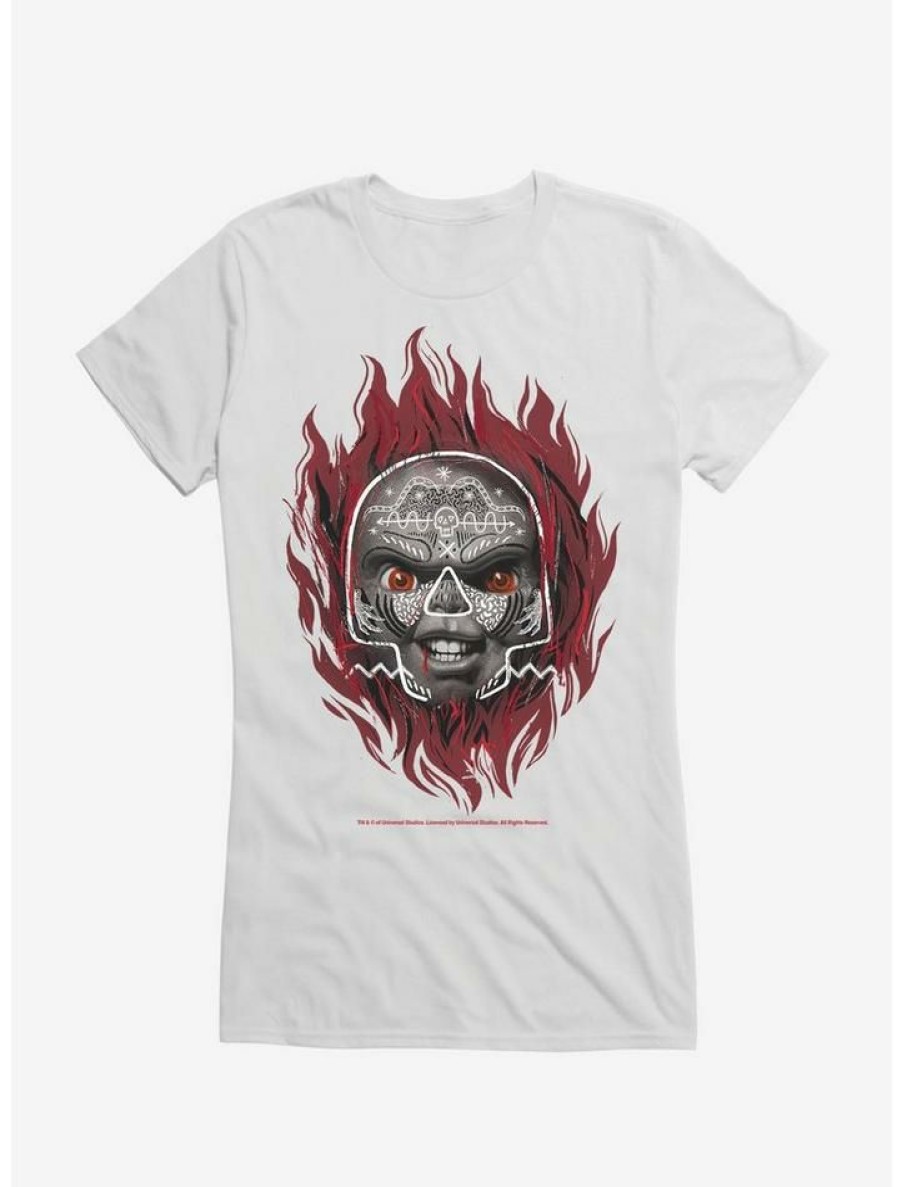 Tees * | Best Reviews Of Chucky Face Flame Girls T-Shirt