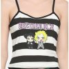 Girls * | Top 10 Beetlejuice Chibi Characters Girls Crop Strappy Tank Top Multi