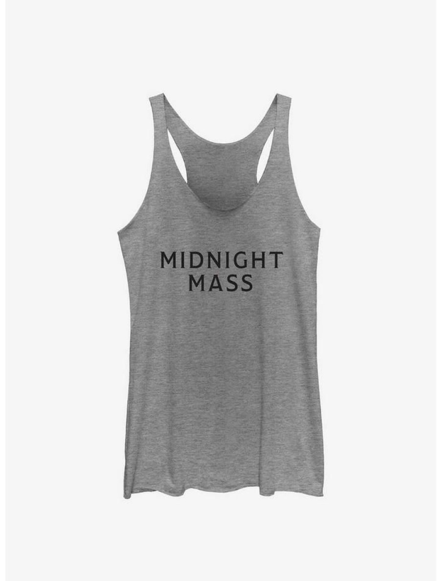 Girls * | Best Deal Midnight Mass Logo Girls Tank Gray Htr