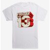 Guys * | Hot Sale Friday The 13Th Block Letters T-Shirt White