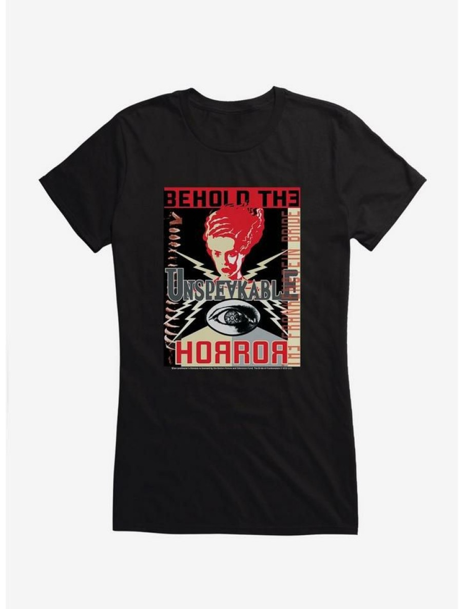 Tees * | Best Pirce The Bride Of Frankenstein Unspeakable Horror Girls T-Shirt