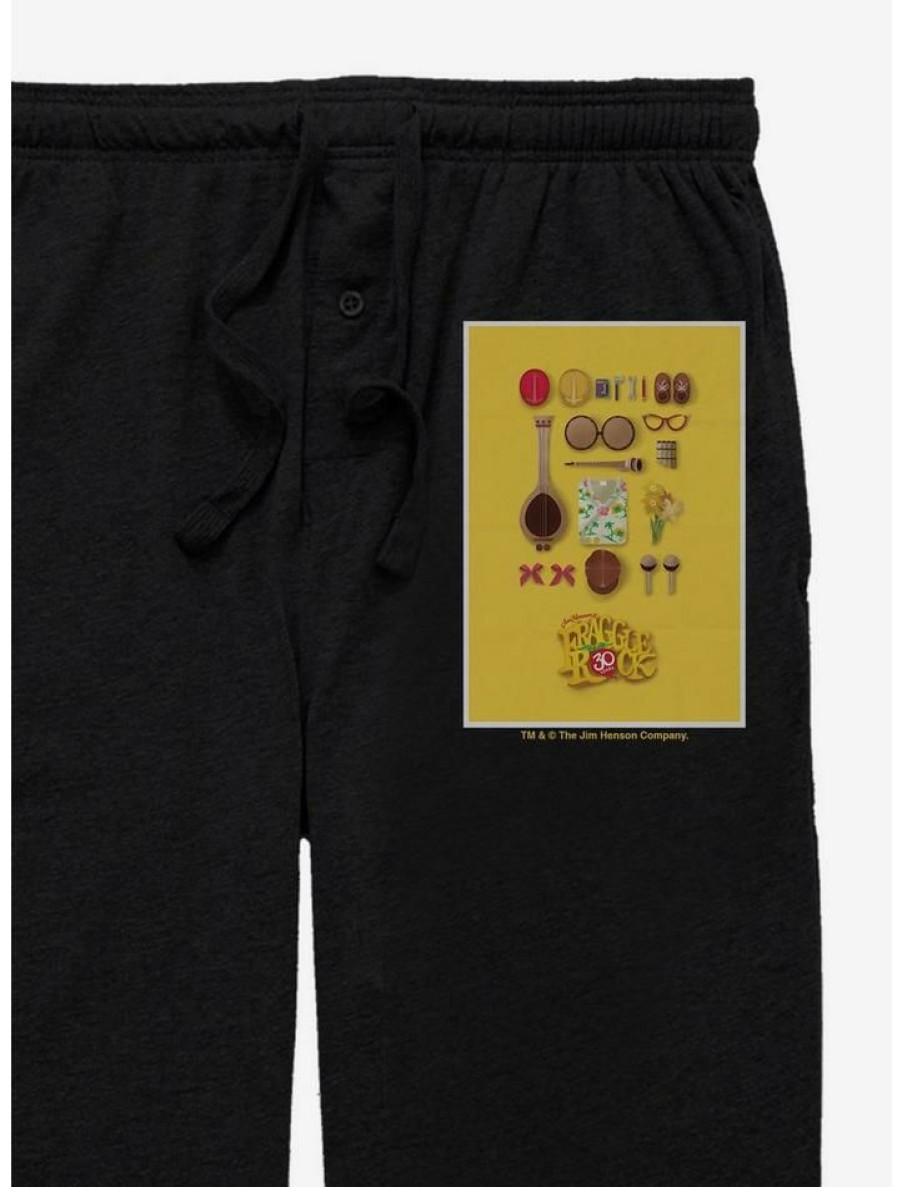 Guys * | Cheapest Jim Henson'S Fraggle Rock 30 Years Pajama Pants Black