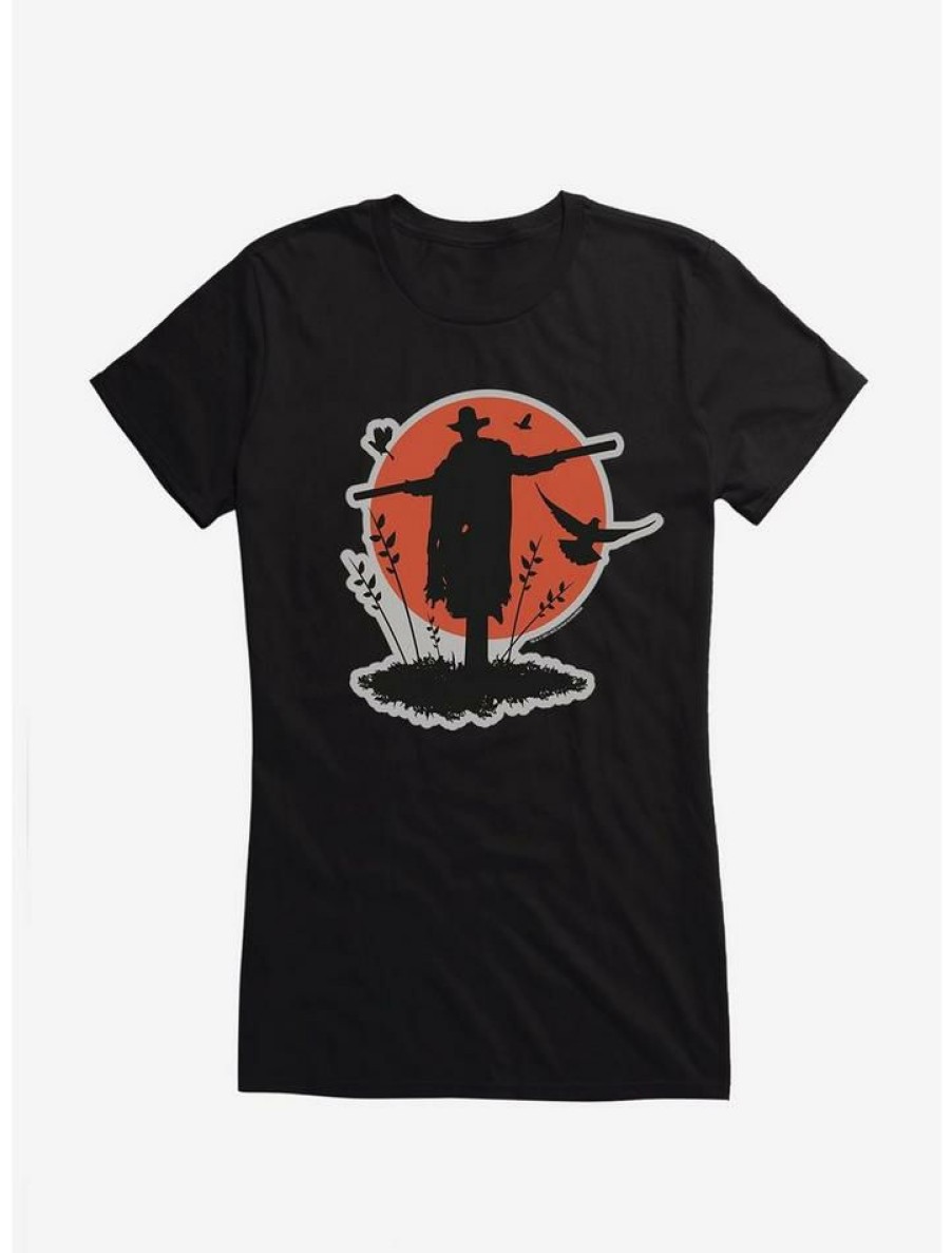 Tees * | Best Sale Jeepers Creepers Scarecrow Moon Girls T-Shirt Black