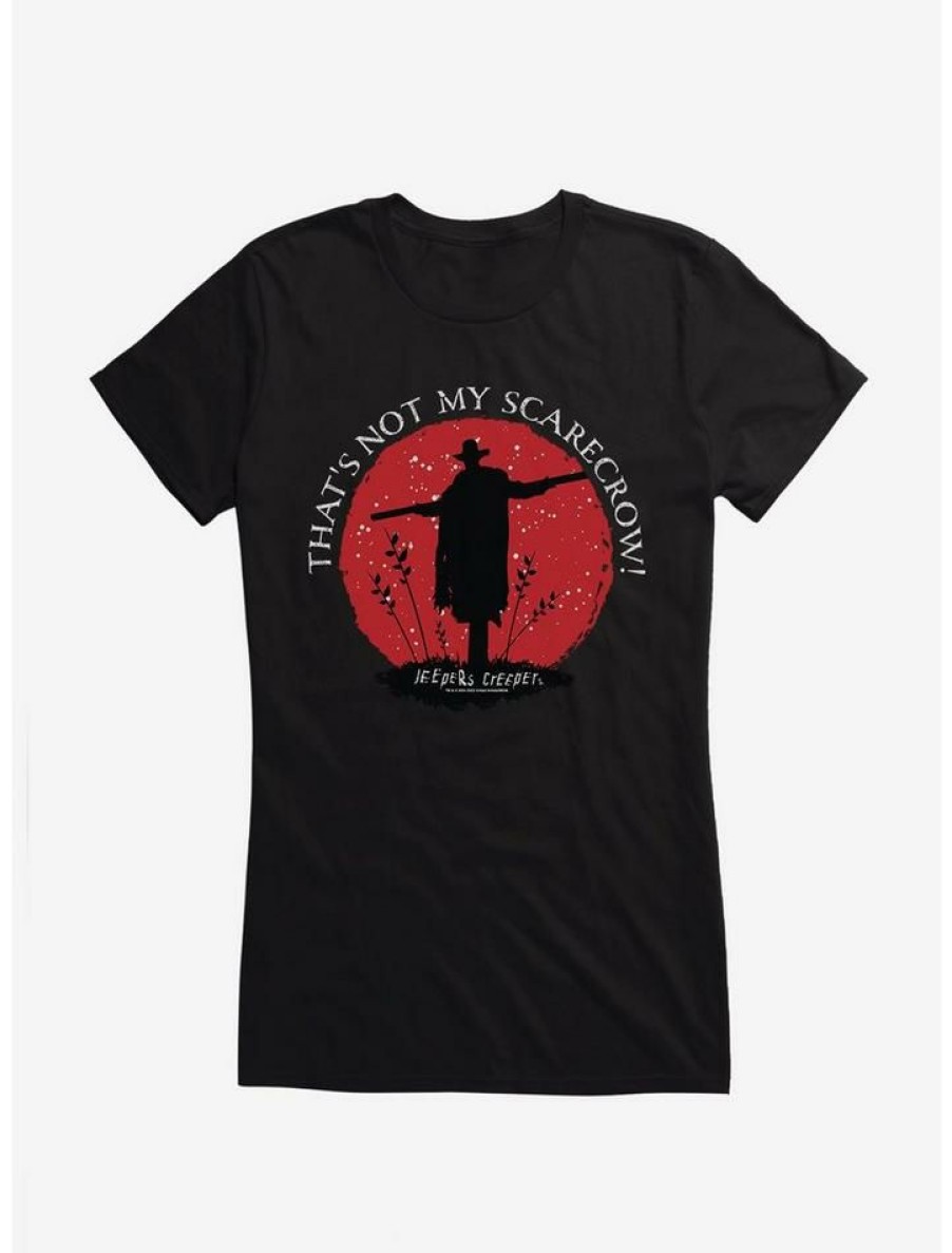 Tees * | Top 10 Jeepers Creepers Scarecrow Girls T-Shirt Black