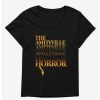 Tees * | Outlet The Amityville Horror Logo Girls T-Shirt Plus Size Black