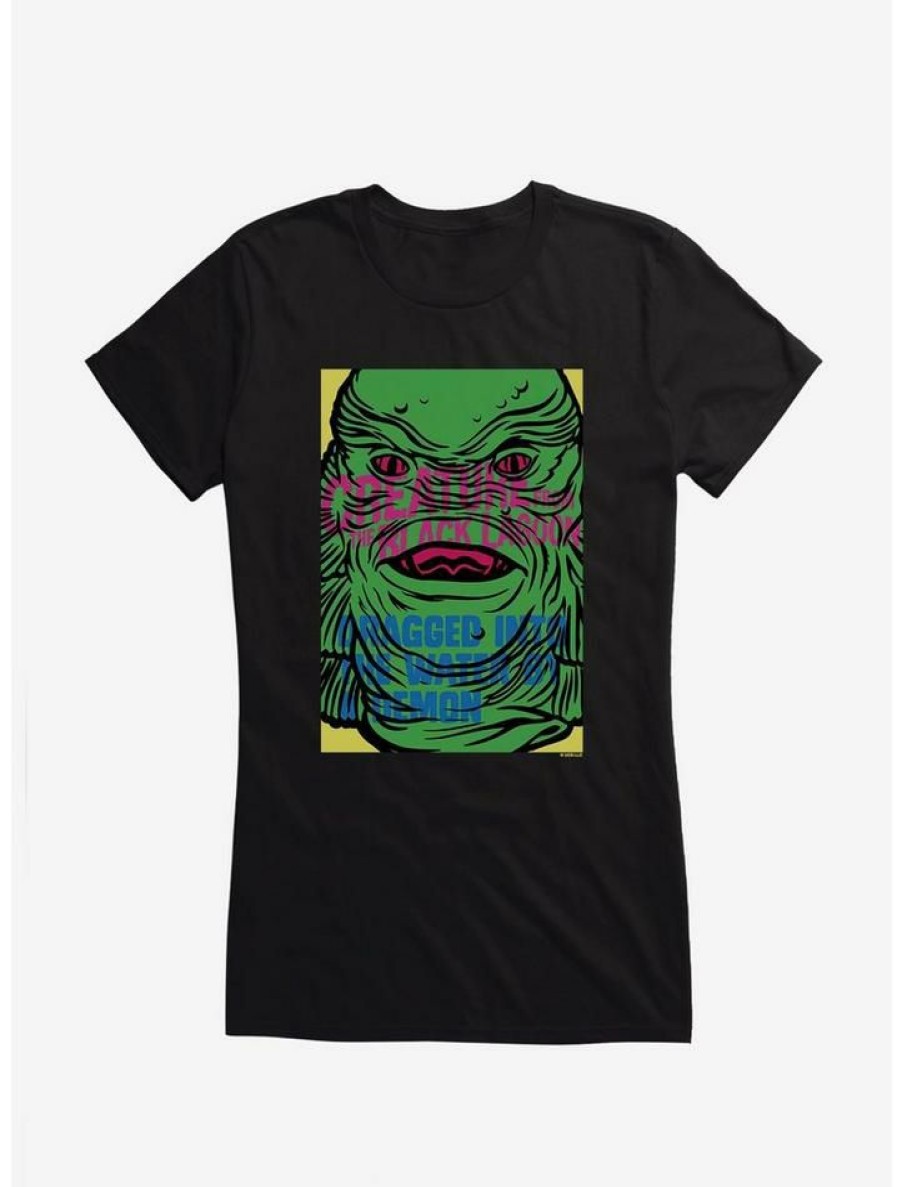 Tees * | Best Reviews Of Creature From The Lagoon Dragged By A Demon Girls T-Shirt