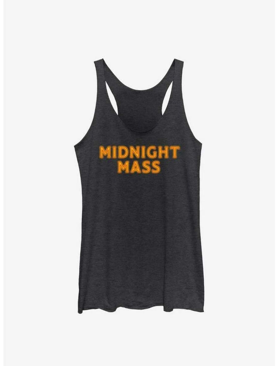 Girls * | Budget Midnight Mass Logo Girls Tank Blk Htr