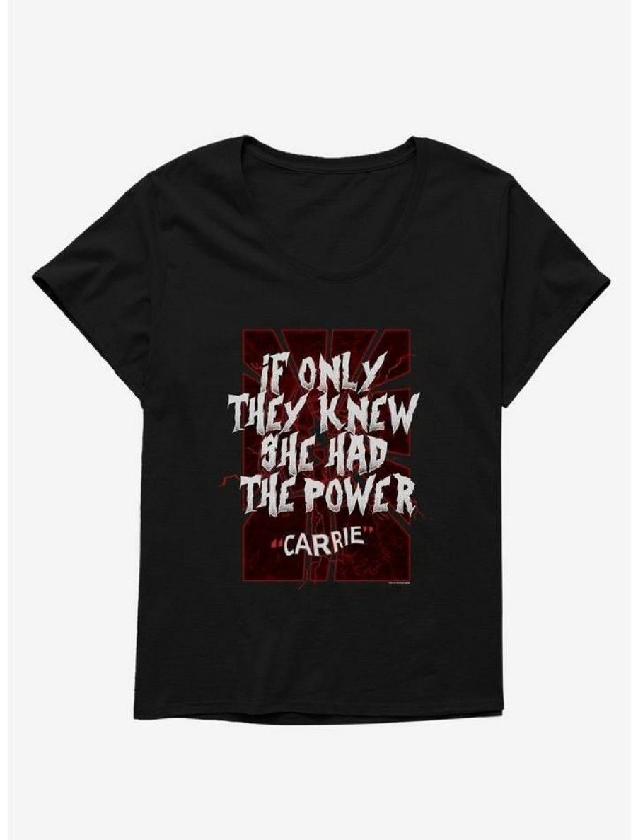 Tees * | Best Pirce Carrie 1976 The Power Girls T-Shirt Plus Size Black