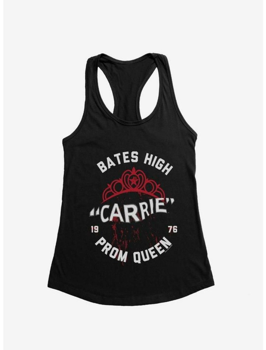 Girls * | Hot Sale Carrie 1976 Crown Blood Splatter Girls Tank Black