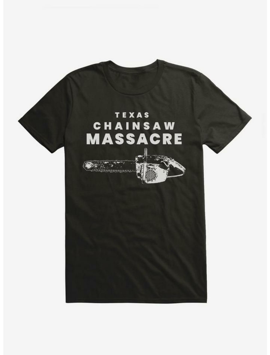 Tees * | Outlet Texas Chainsaw Massacre Leatherface Lives Text T-Shirt Black