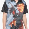 Guys * | Deals Freddy Vs. Jason Freddy Sublimated Woven Button-Up Multi