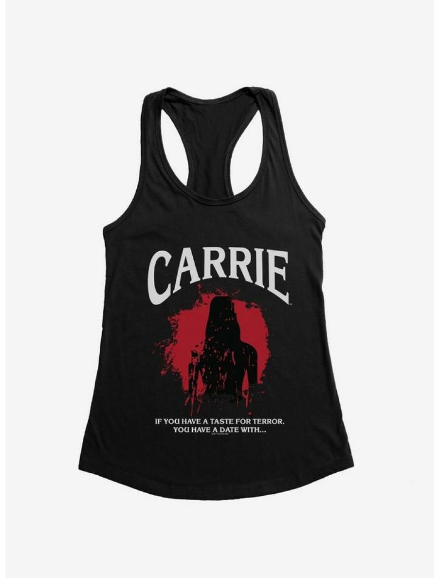 Girls * | New Carrie 1976 Silhouette Splatter Girls Tank Black