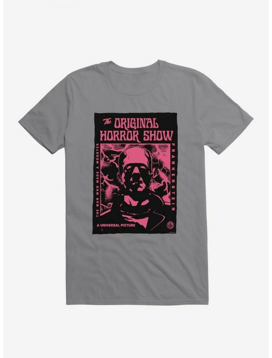 Guys * | Best Reviews Of Universal Monsters Frankenstein Pink Face T-Shirt