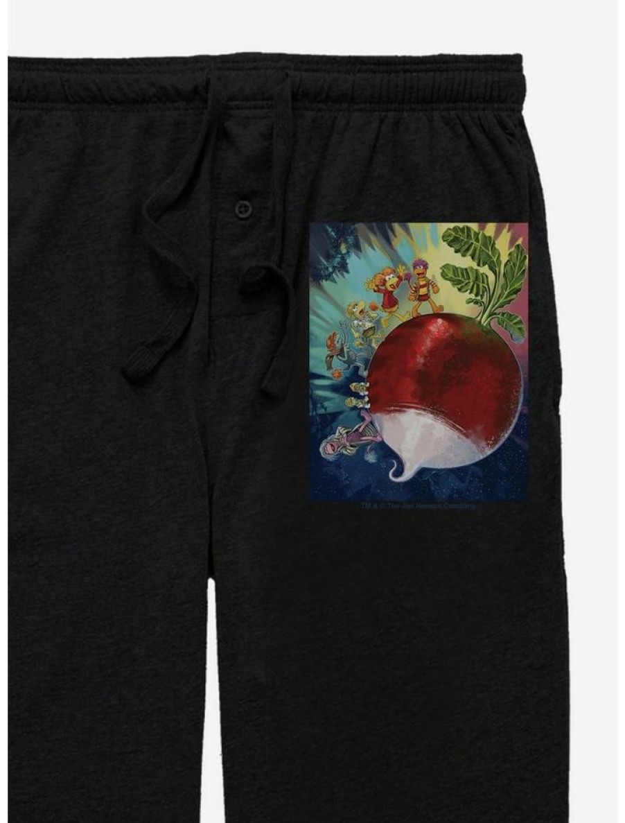 Guys * | Discount Jim Henson'S Fraggle Rock All The Beets Pajama Pants Black