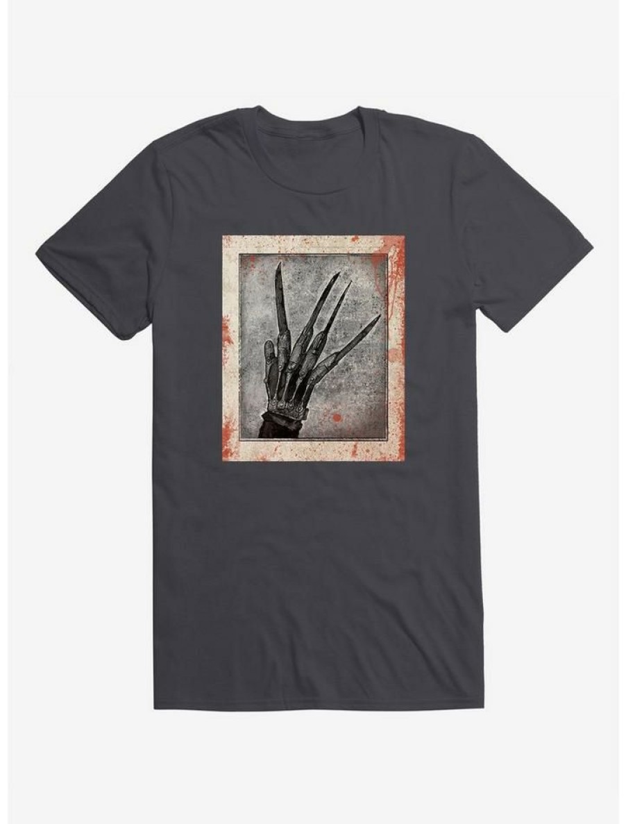 Guys * | Top 10 A Nightmare On Elm Street Freddy Claws T-Shirt Charcoal