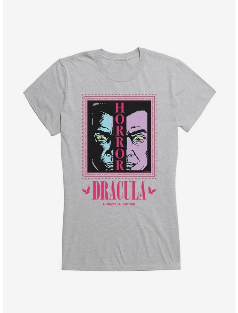 Tees * | Best Reviews Of Universal Monsters Dracula Two-Faced Girls T-Shirt