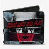 Backpacks & Bags * | Best Reviews Of It Chapter Two Pennywise Come Back And Play Collage Bifold Wallet