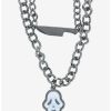 Accessories * | New Scream Ghost Face Knife Chain Necklace