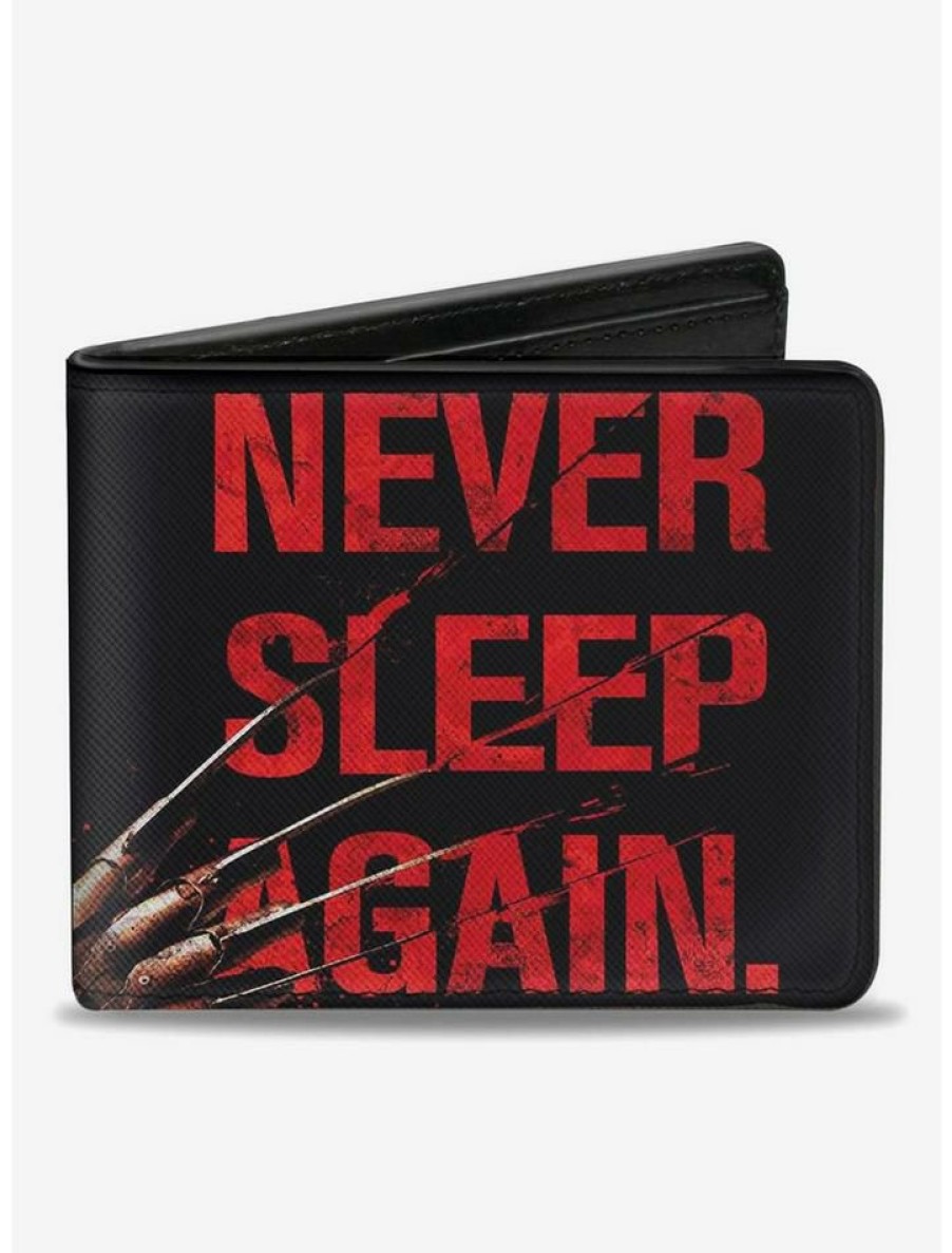 Backpacks & Bags * | Best Deal A Nightmare On Elm St Never Sleep Bifold Wallet