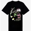 Tees * | Buy Beetlejuice Neon Sandworm Boyfriend Fit Girls T-Shirt Multi