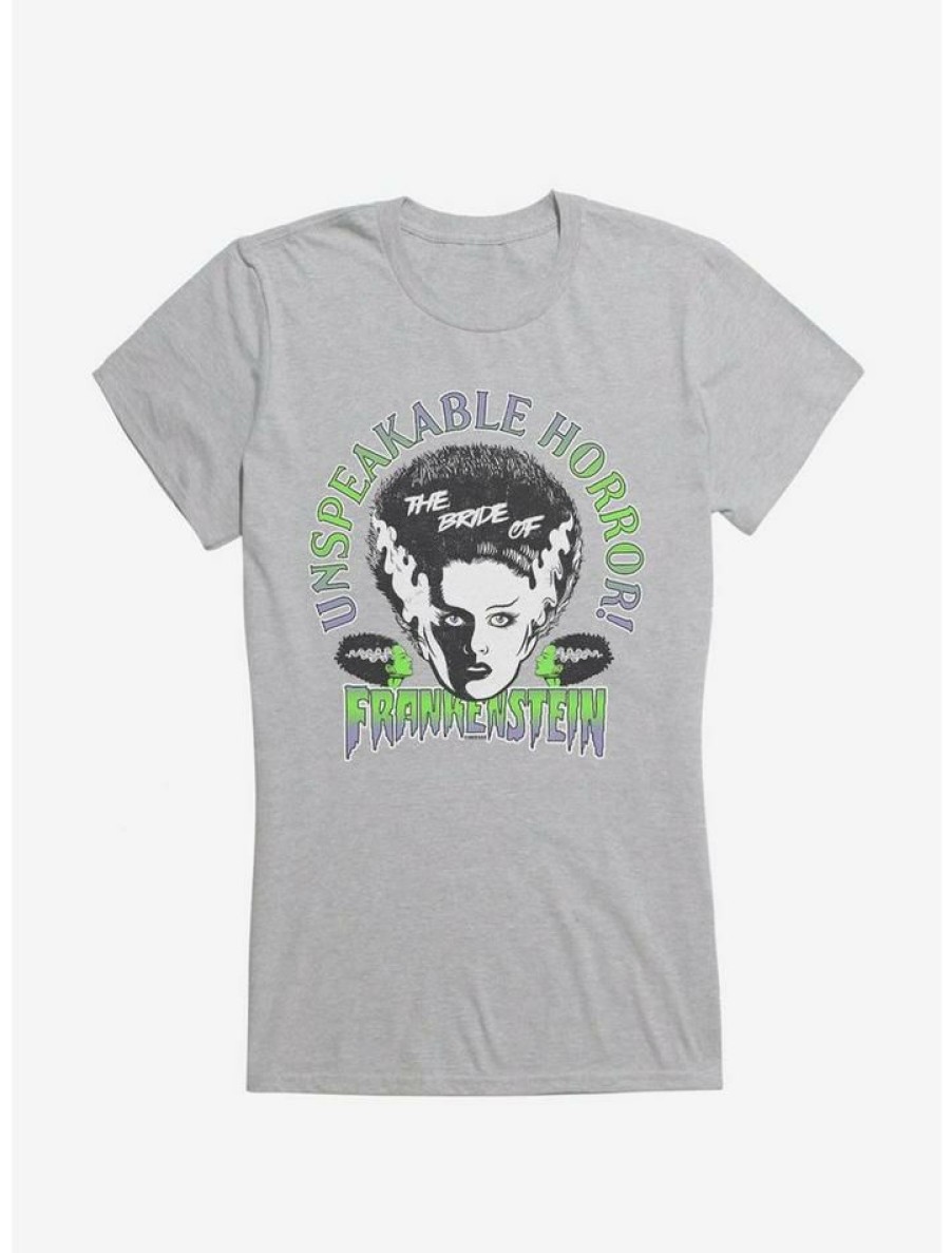 Tees * | Promo Universal Monsters Bride Of Frankenstein Unspeakable Horror Girls T-Shirt