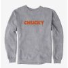 Guys * | Best Reviews Of Chucky Font Sweatshirt