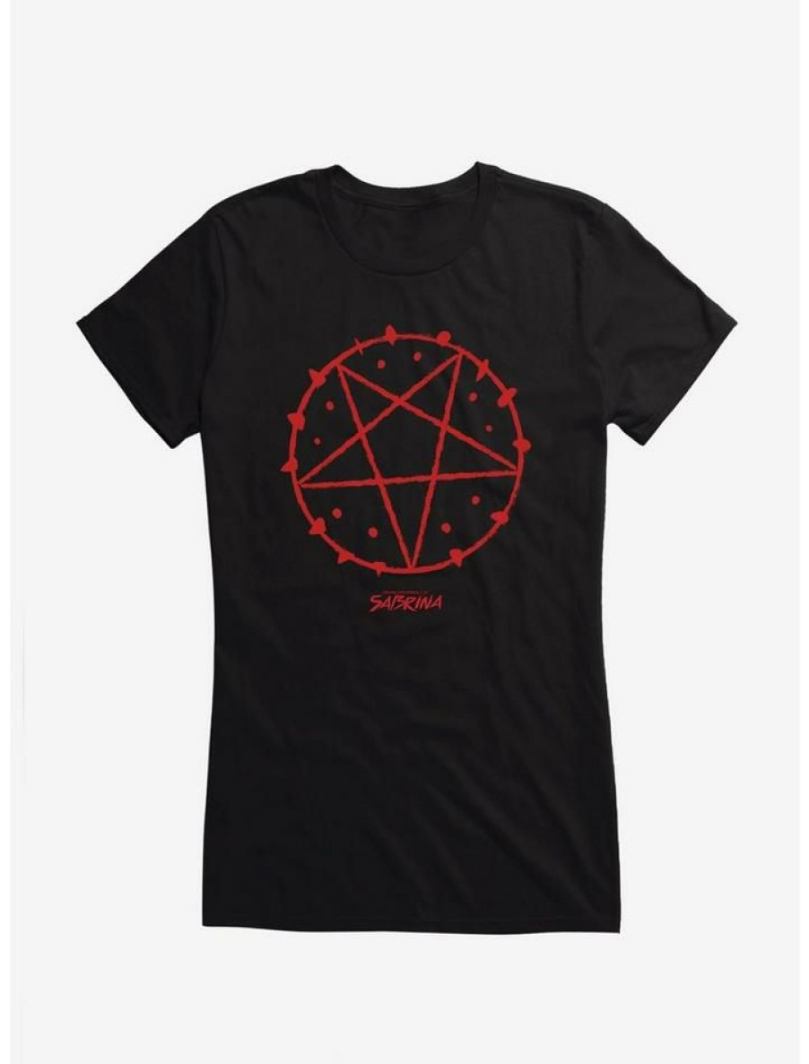 Tees * | Brand New Chilling Adventures Of Sabrina Red Pentagram Girls T-Shirt