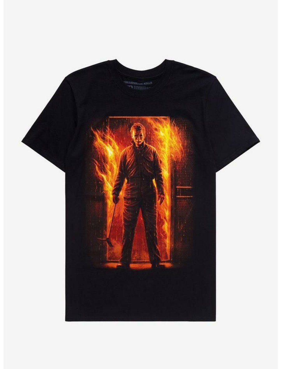 Guys * | Top 10 Fright-Rags Halloween Kills Burning T-Shirt Black