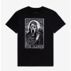 Guys * | Discount Scream Ghost Face The Slasher Tarot Card T-Shirt Black