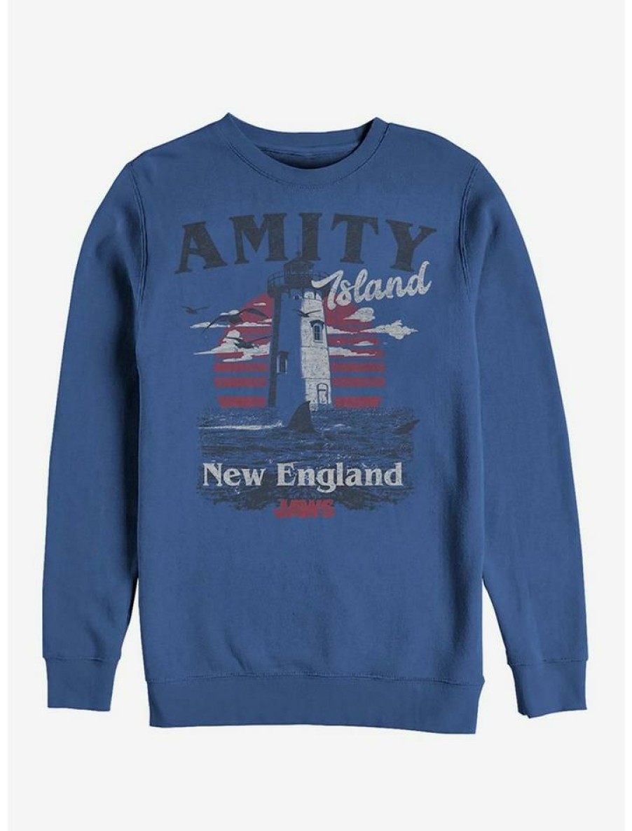 Guys * | Cheapest Amity Island Tourist Lighthouse Sweatshirt Royal