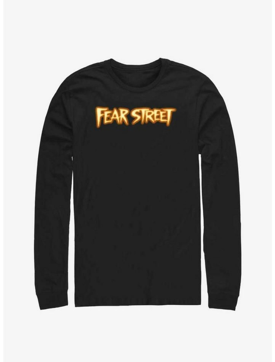 Guys * | Coupon Fear Street Logo Long-Sleeve T-Shirt Black