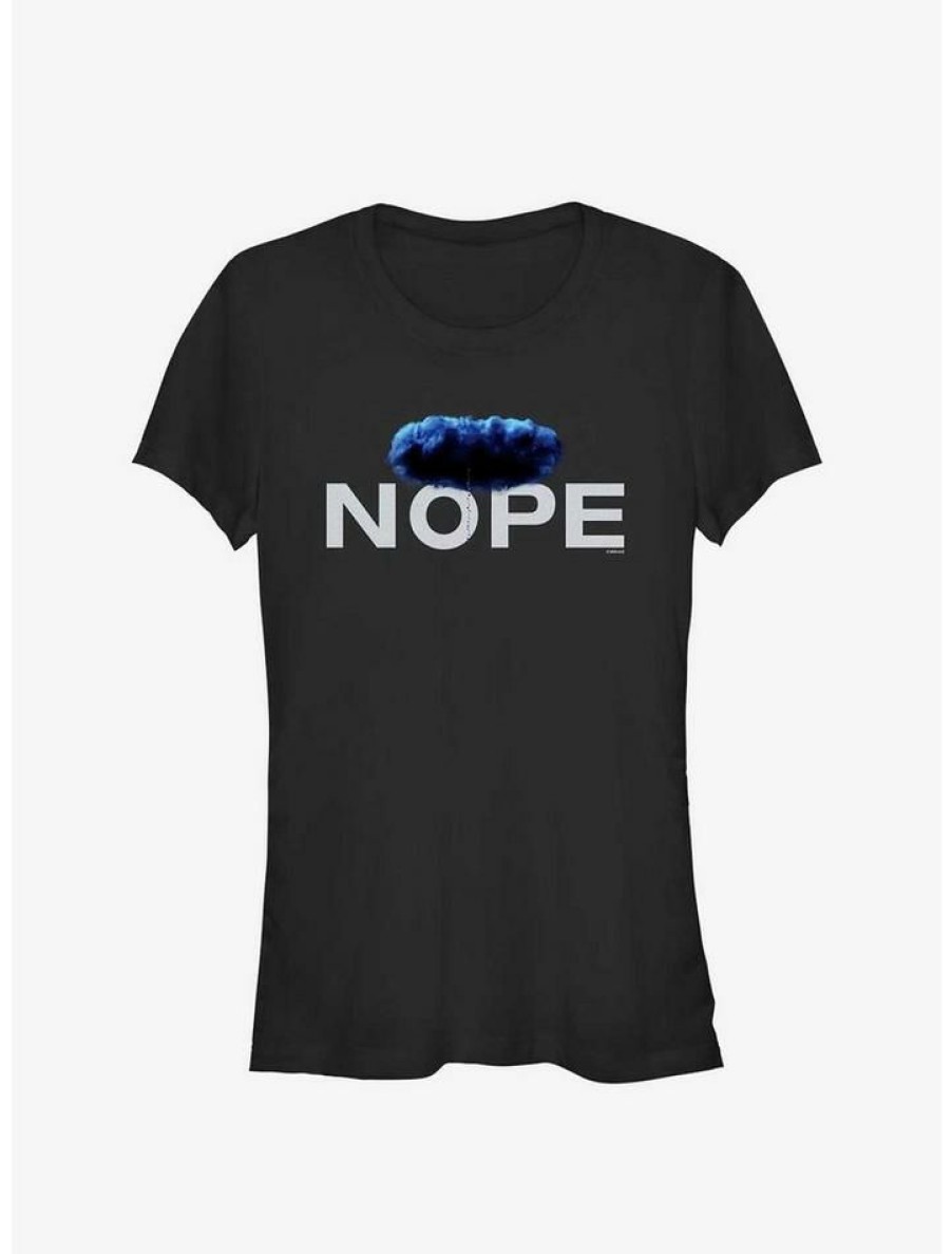 Tees * | Promo Nope Logo Cloud Girls T-Shirt Black