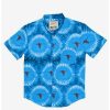 Guys * | Wholesale Rsvlts Jaws Night Swim Kunuflex Short Sleeve Shirt Blue