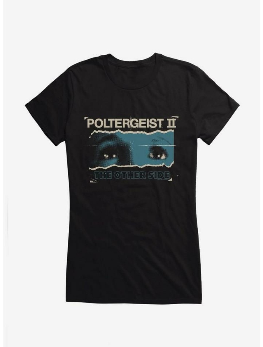 Tees * | Deals Poltergeist Ii Carol Anne'S Eyes Girls T-Shirt Black