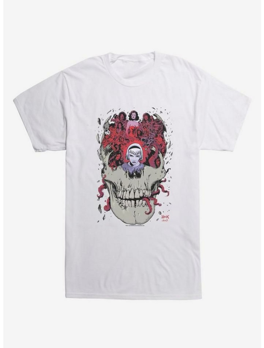 Guys * | Discount Chilling Adventures Of Sabrina Skull T-Shirt