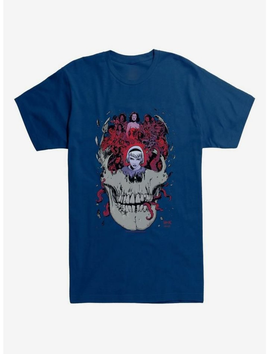 Guys * | Discount Chilling Adventures Of Sabrina Skull T-Shirt