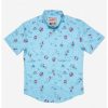 Guys * | Top 10 Rsvlts Jaws Amity Island Welcomes You Kunuflex Short Sleeve Shirt Blue