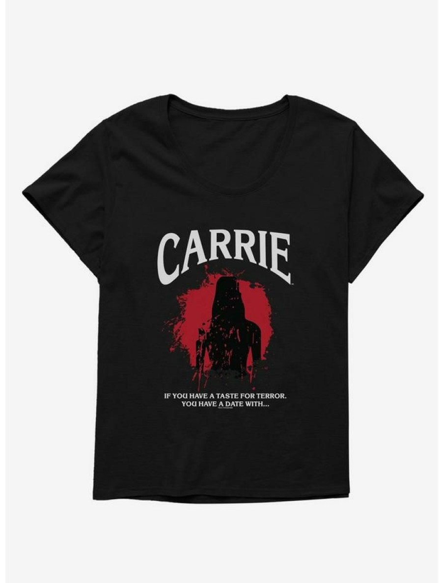 Tees * | Wholesale Carrie 1976 Silhouette Splatter Girls T-Shirt Plus Size Black