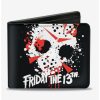 Backpacks & Bags * | Deals Friday The 13Th Jason Mask Splatter Bifold Wallet