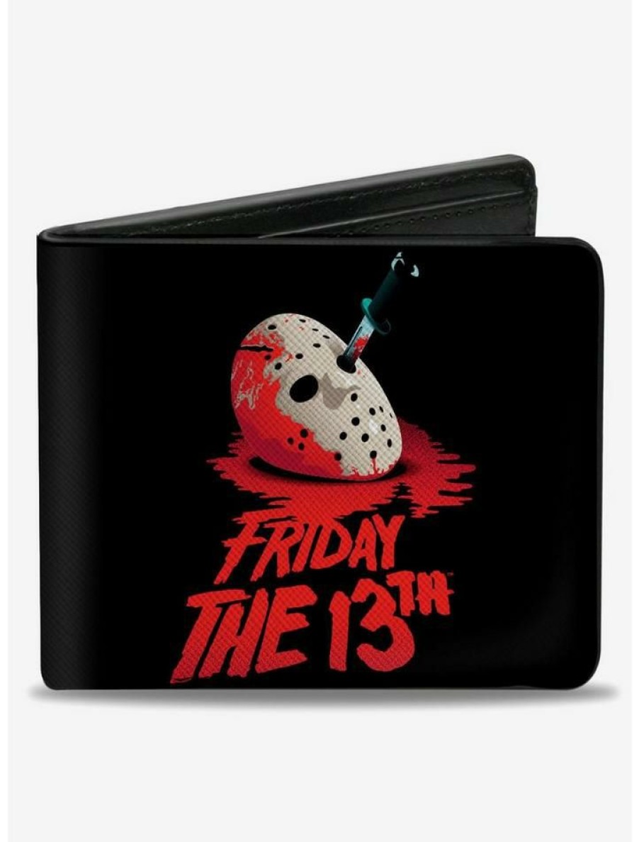 Backpacks & Bags * | Buy Friday The 13Th Vintage Jason Mask Poster Bifold Wallet