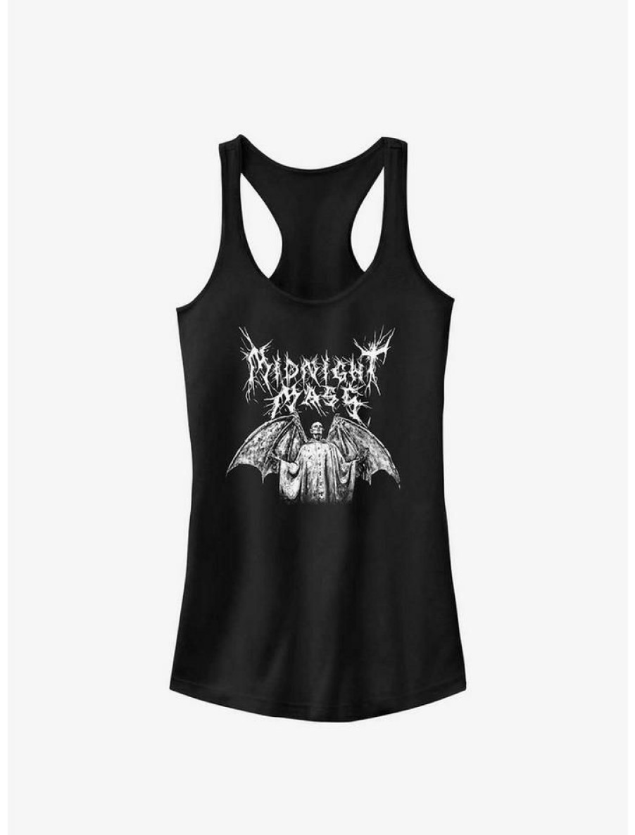 Girls * | Hot Sale Midnight Mass On Angels Wings Girls Tank Black