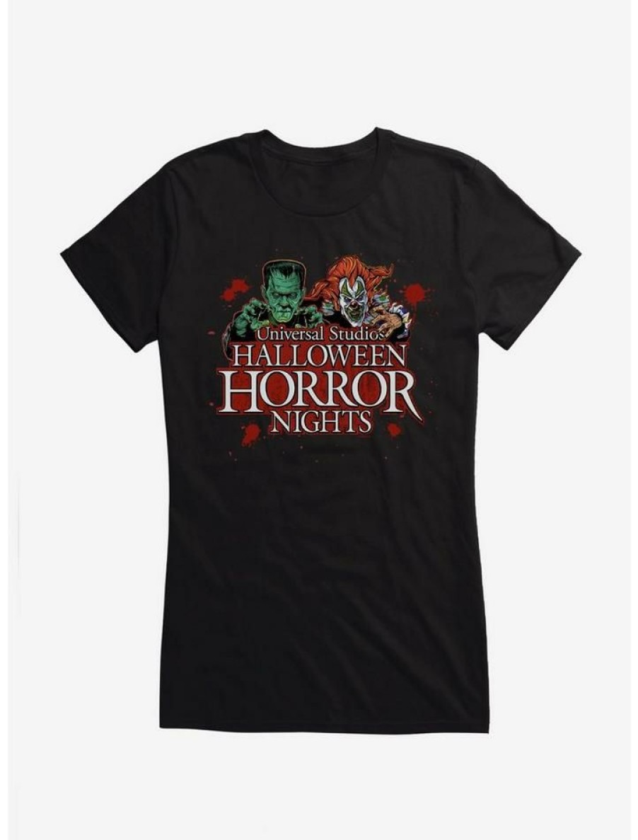 Tees * | Cheapest Universal Studios Halloween Horror Nights Classic Monsters Girls T-Shirt Black